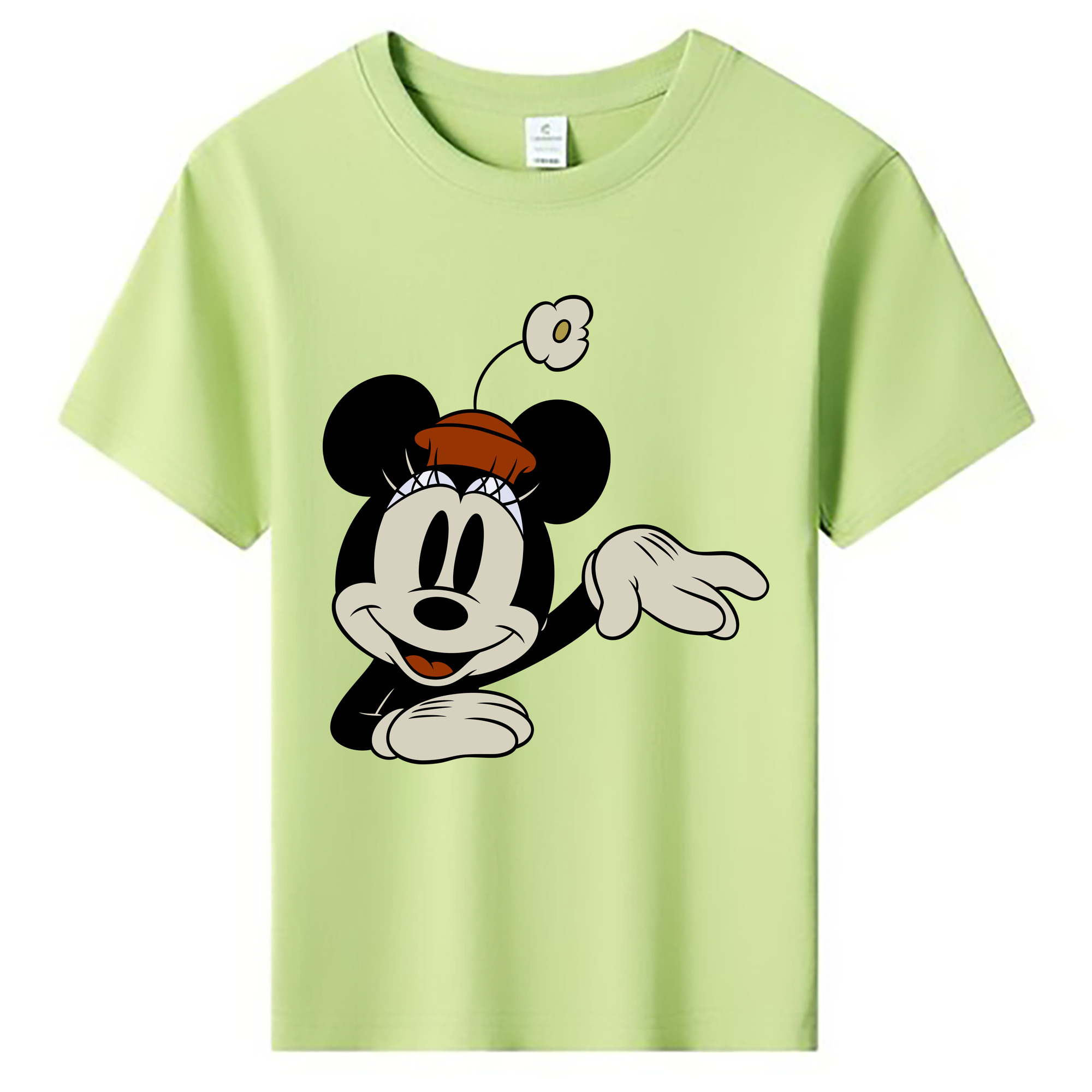 ミッキーマウス Mickey Mouse 綿100％キッズTシャツ（フロントプリント）